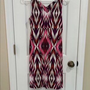 Athleta Pink and Purple Patterned Dress